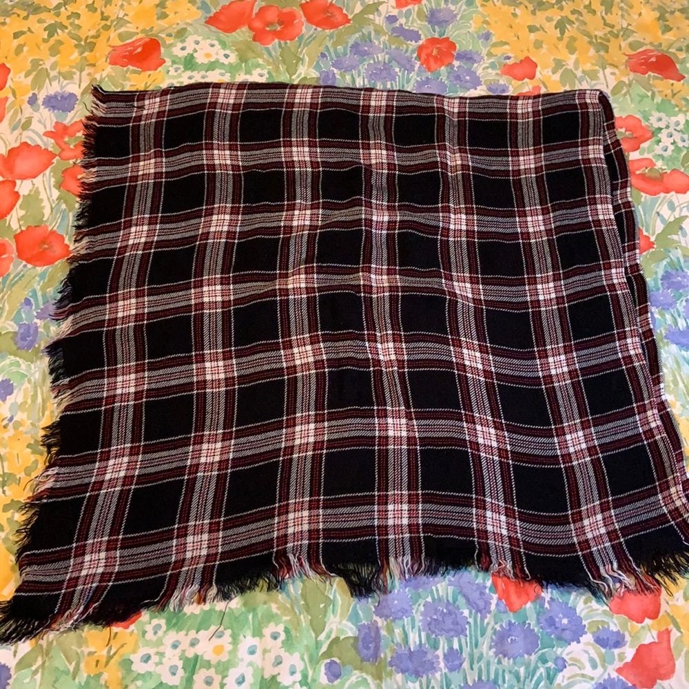 Large Plaid Scarf AS IS
